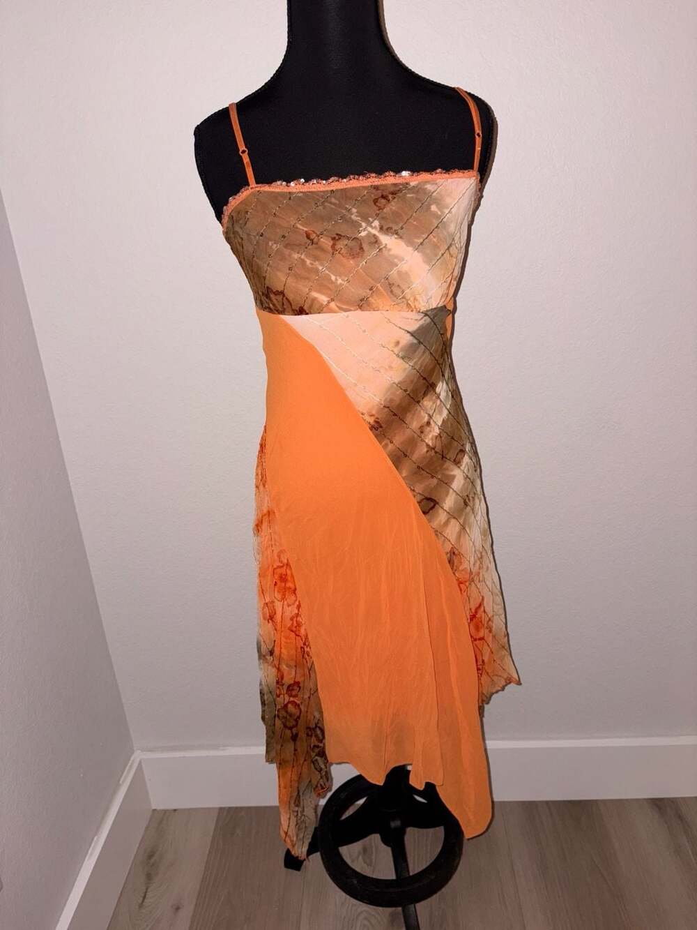 Tt Blues Orange Asymmetrical fairy dress